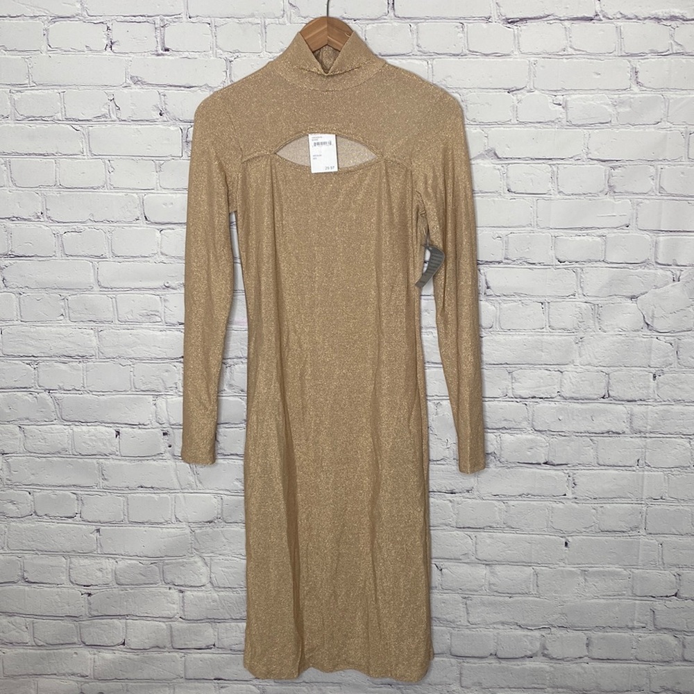 Velvet Torch Long Sleeve Cutout Bodycon Midi Dress